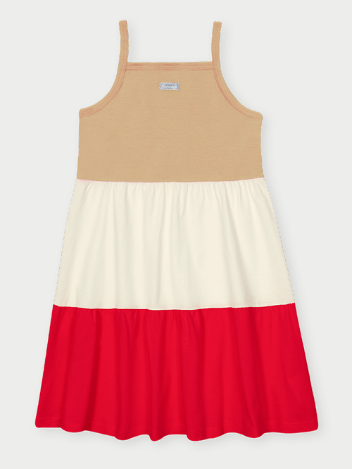 Vestido de Alça Infantil 3 Marias Bege Abrange
