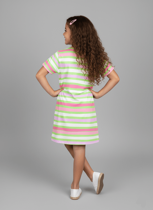 Vestido Infantil Unicórnio Verde Abrange