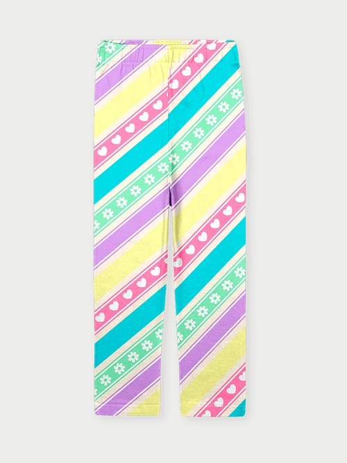 Legging Infantil Menina Listrado Colorido Abrange