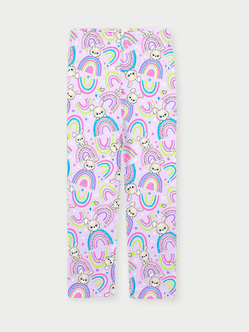 Legging Infantil Menina Coelhinhos Lilás Abrange