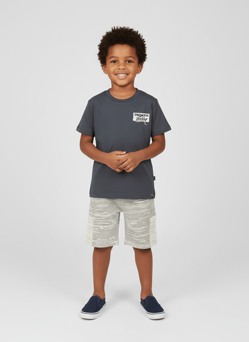 Conjunto Menino Dino Wave Chumbo Abrange