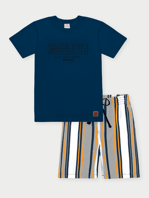 Conjunto Menino Surfing Marinho Abrange