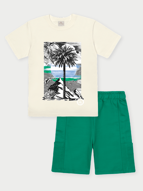 Conjunto Menino Tropical Natural Abrange