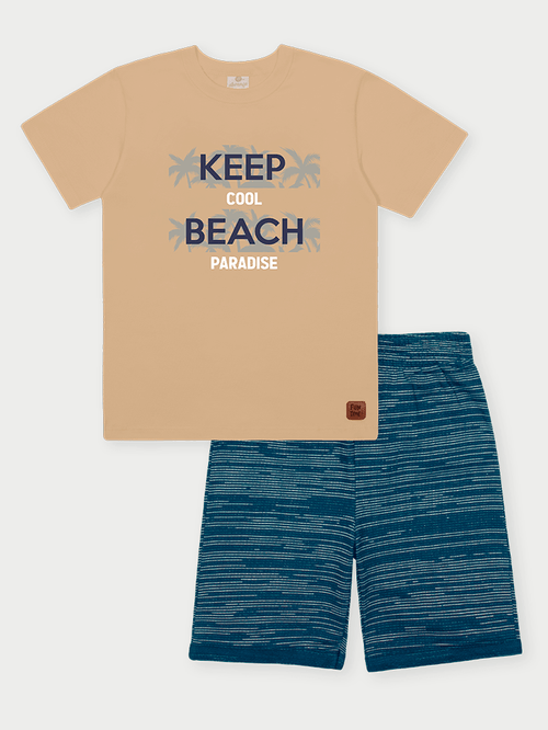 Conjunto Menino Keep Cool Bege Abrange
