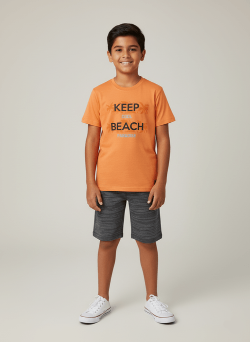 Conjunto Menino Keep Cool Laranja Abrange