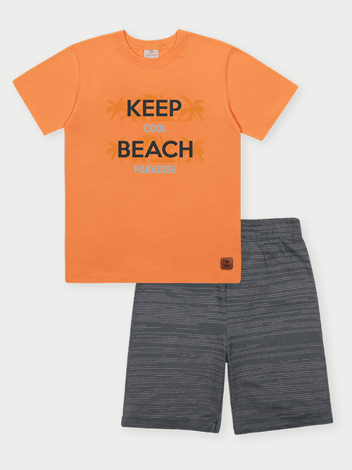 Conjunto Menino Keep Cool Laranja Abrange