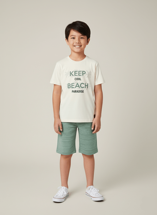 Conjunto Menino Keep Cool Natural Abrange
