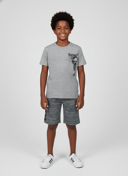 Conjunto Menino Gamer Abs Cinza Abrange