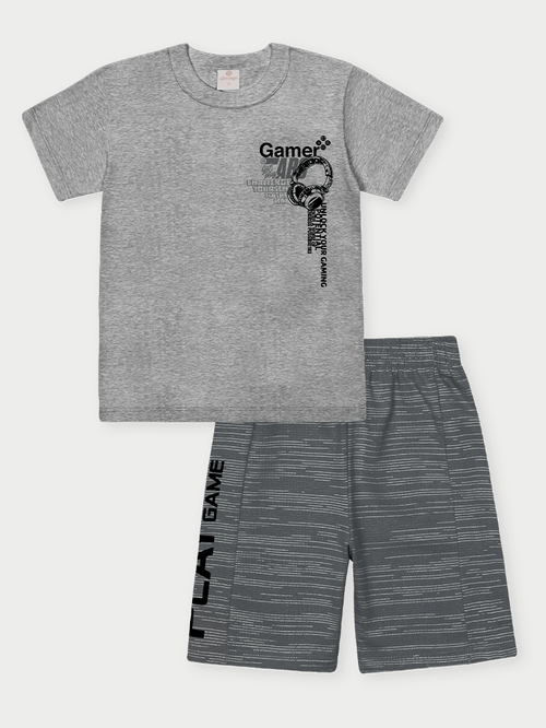 Conjunto Menino Gamer Abs Cinza Abrange