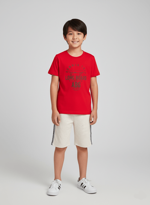 Conjunto Menino Long Board Vermelho Abrange