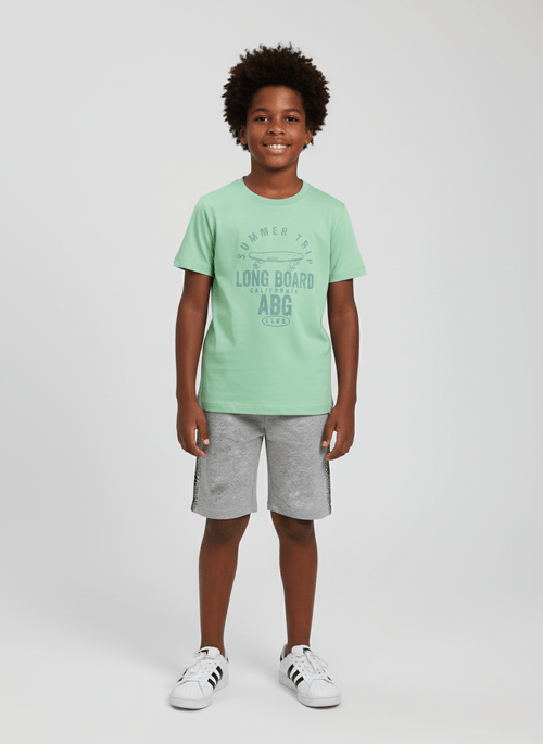 Conjunto Menino Long Board Verde Abrange