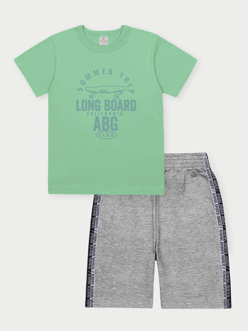 Conjunto Menino Long Board Verde Abrange