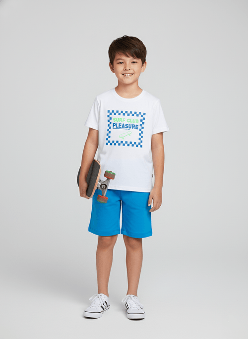 Conjunto Menino Surf Club Branco Abrange
