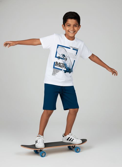 Conjunto Menino Wheels Of Freedom Branco Abrange