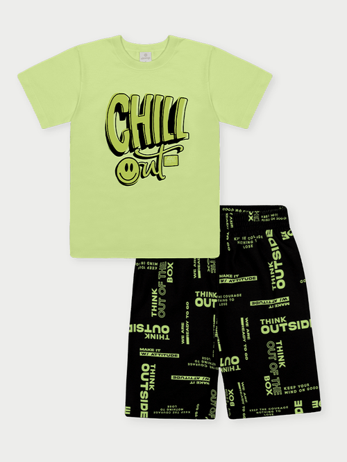 Conjunto Menino Chill Out Verde Flour Abrange