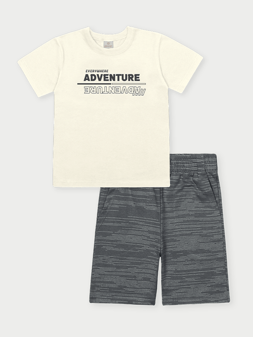 Conjunto Menino Adventure Natural Abrange