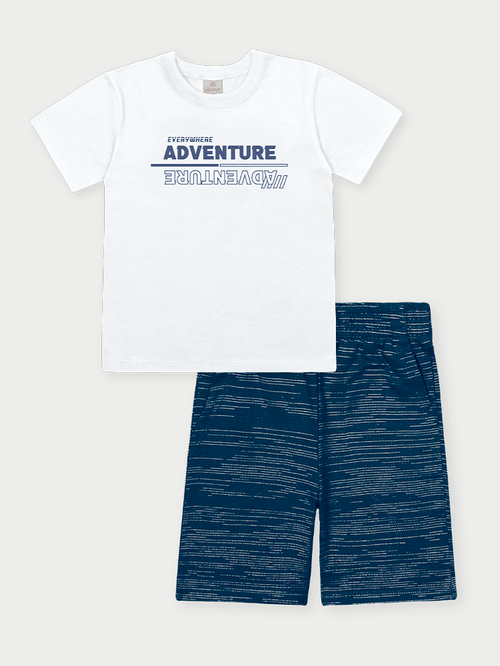 Conjunto Menino Adventure Branco Abrange