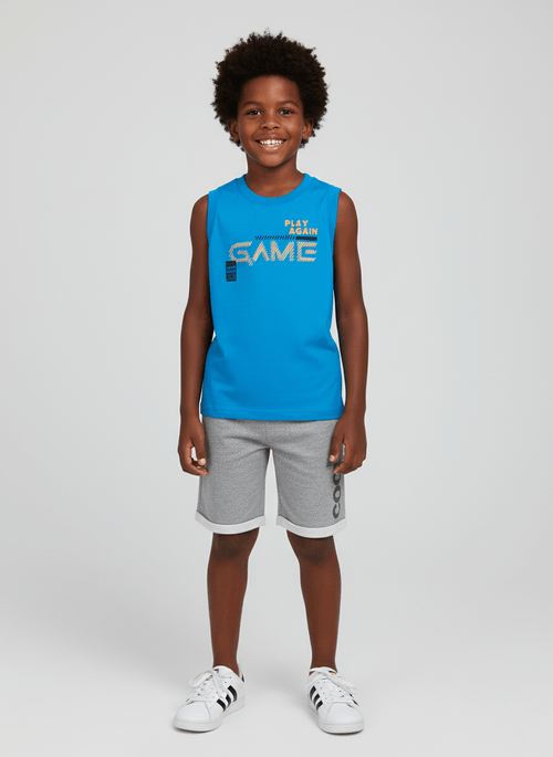 Conjunto Menino Game Azul Abrange