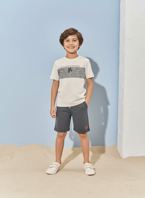Conjunto Menino Summer Paradise Off White Divertto
