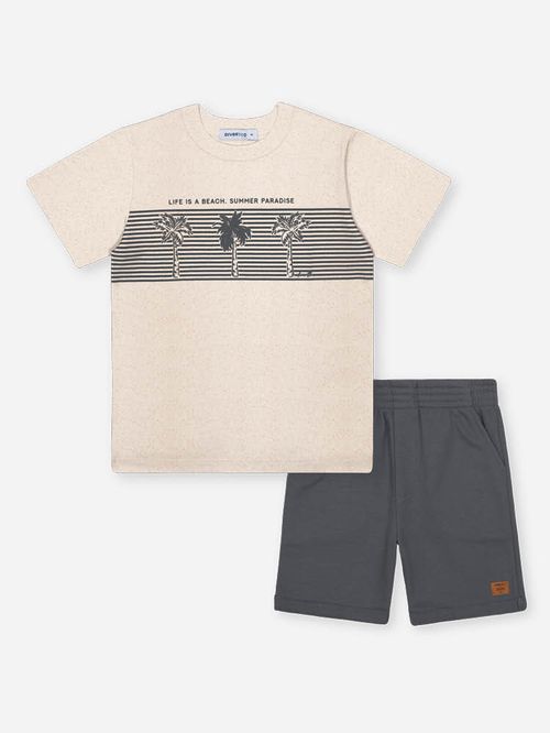 Conjunto Menino Summer Paradise Off White Divertto