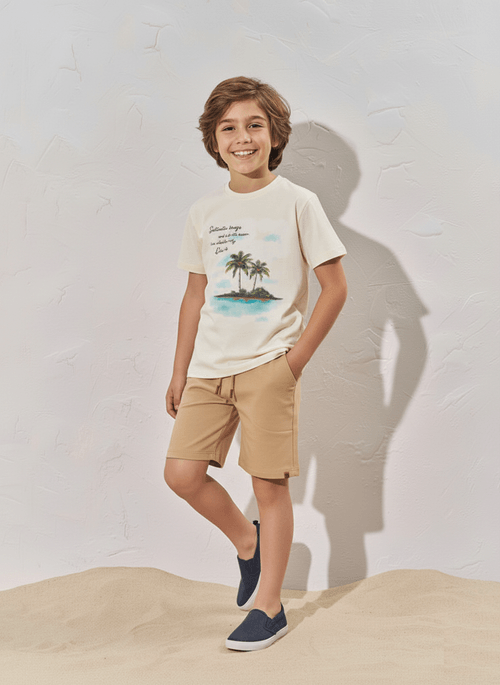 Conjunto Menino Tropical Bege Divertto