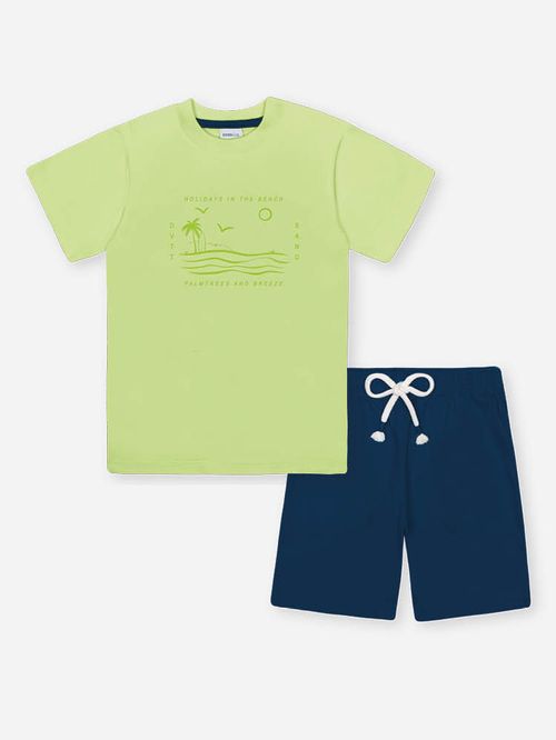 Conjunto Menino Holidays In The Beach Verde Divertto