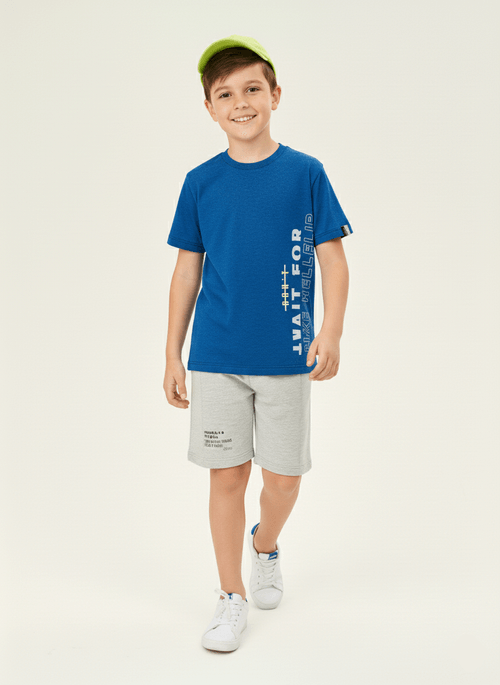 Camiseta Estampada Azul Abrange