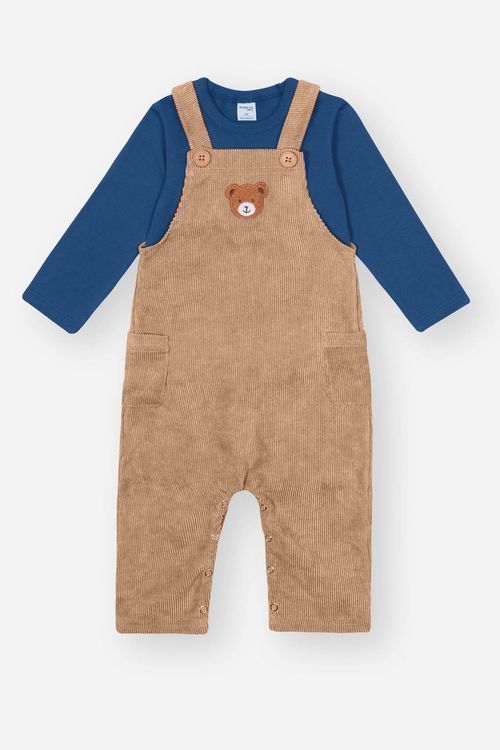 Conjunto Bebê Menino Patch Urso Bege Divertto
