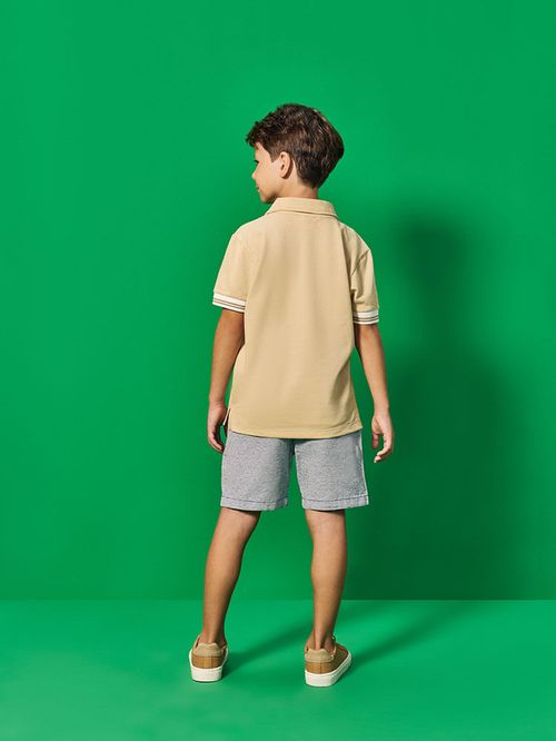 Bermuda em Sarja Infantil Menino Cinza Divertto