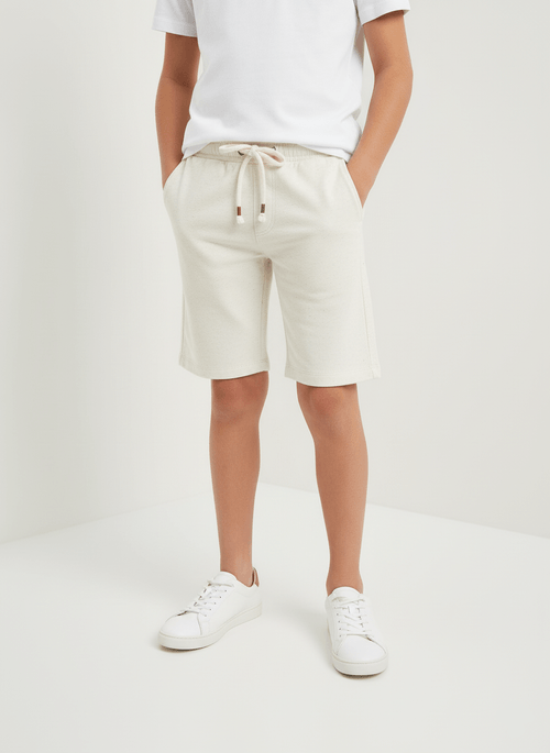 Bermuda em Moletom Infantil Menino Natural Divertto