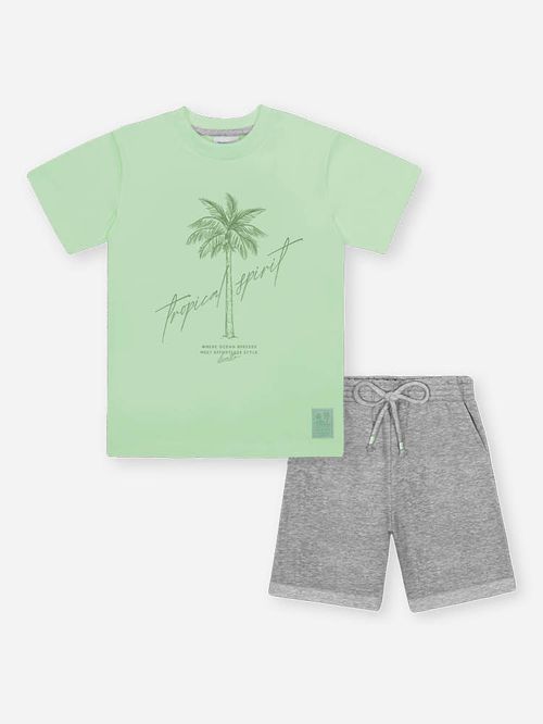 Conjunto Infantil Menino Tropical Spirit Mescla Divertto