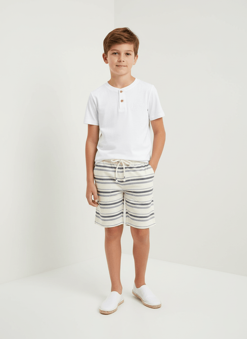 Conjunto Infantil Menino Listrado Chumbo Divertto