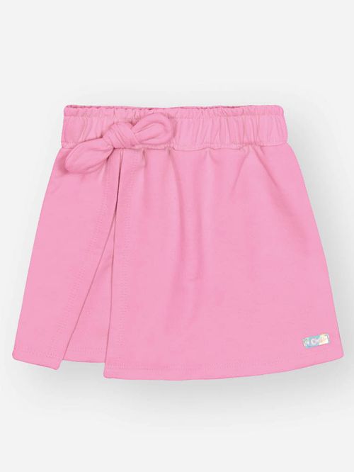 Saia-Short Infantil Menina Laço Rosa Mundo Cinti