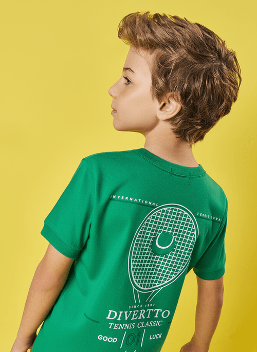 Conjunto Infantil Menino Tennis Classic Verde Divertto