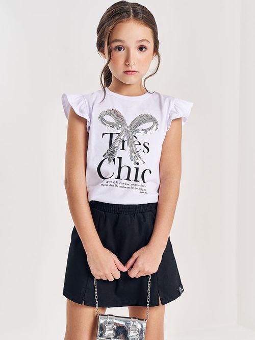 Conjunto Infantil Menina Laço Trés Chic Beli.me