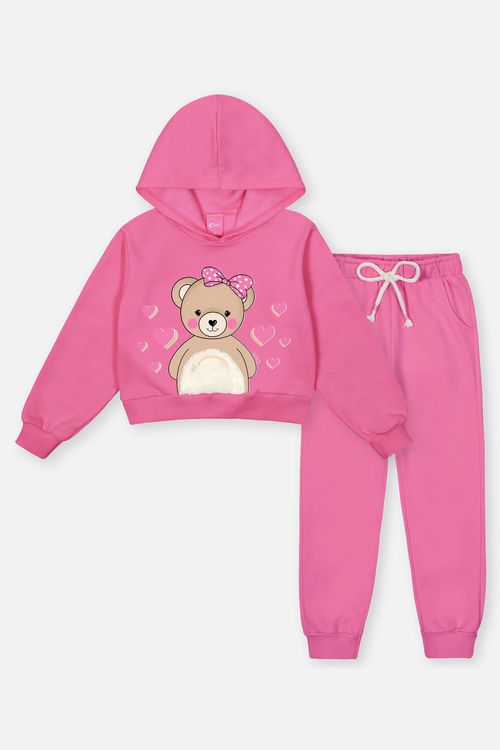 Jaqueta Infantil Menina Em Pelo Rosa Mundo Cinti