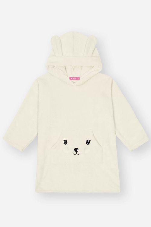 Poncho Infantil Menina Pelo Natural Mundo Cinti