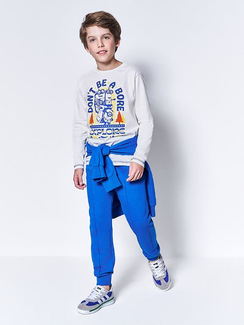 Camiseta Menino Manga Longa Minions Don't Be A Bore Kippos