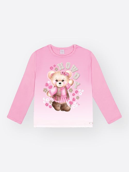 Blusa Térmica Manga Longa Bebê Menina Mundo Cinti