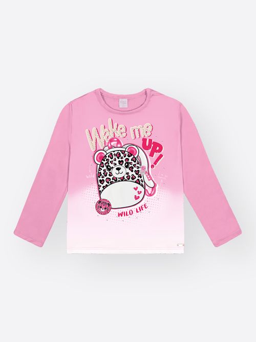 Blusa Térmica Manga Longa Bebê Menina Mundo Cinti