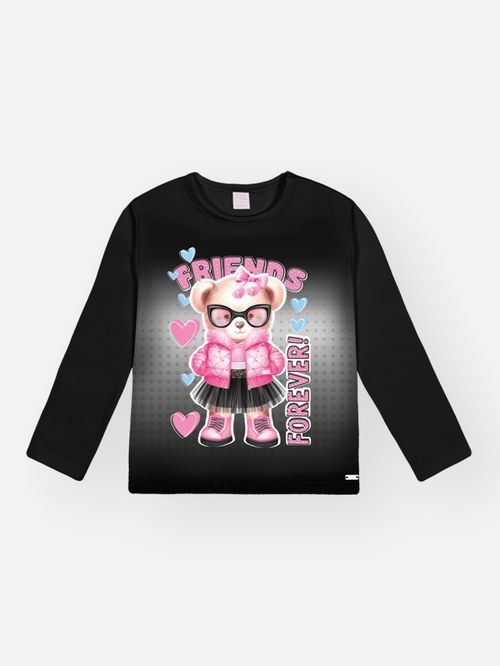 Blusa Térmica Manga Longa Bebê Menina Mundo Cinti