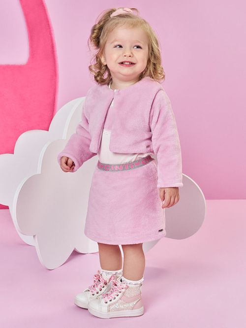 Casaqueto em Pelo Bebê Menina Mundo Cinti