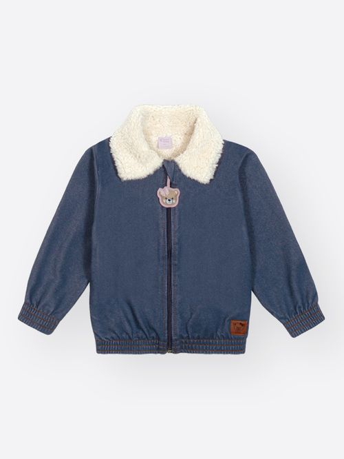 Jaqueta em Molecotton Bebê Menina Ursa Mundo Cinti