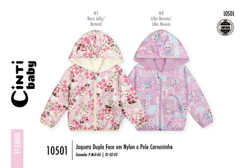 Jaqueta Dupla Face Bebê Menina Mundo Cinti