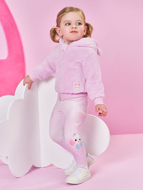 Jaqueta Bebê Menina Carneirinho com Orelhinhas Mundo Cinti