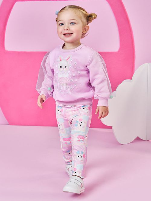 Legging Felpada Bebê Menina Mundo Cinti