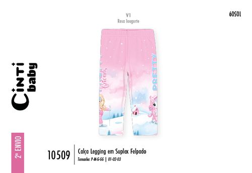 Legging Felpada Bebê Menina Pretty Friends Mundo Cinti