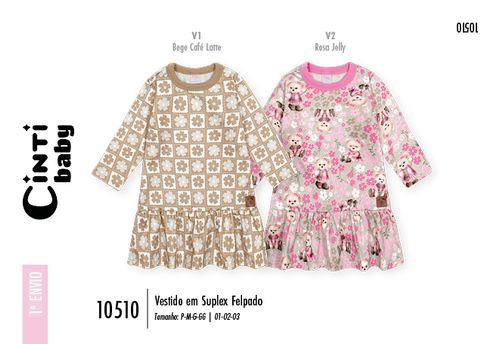 Vestido de Inverno Bebê Menina Mundo Cinti