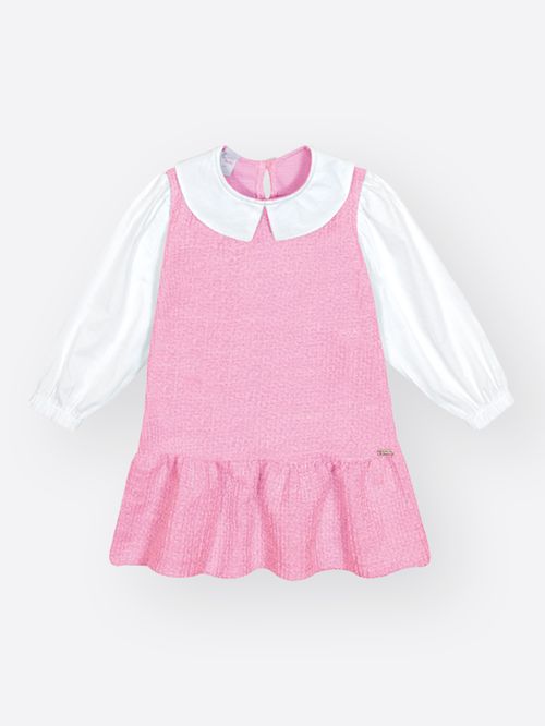 Vestido de Inverno Bebê Menina Tweed Mundo Cinti