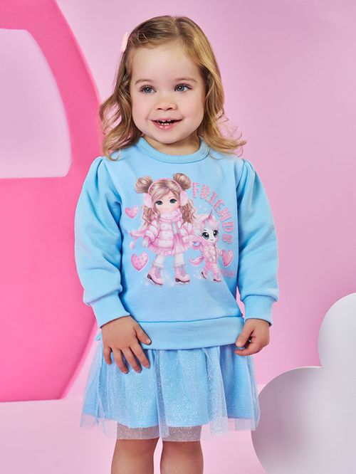 Vestido de Inverno Bebê Menina Friends Forever Mundo Cinti
